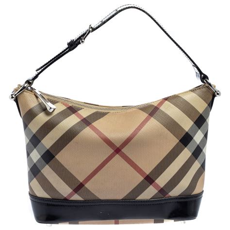 burberry nova check coated canvas bag|Burberry Check shoulder bag.